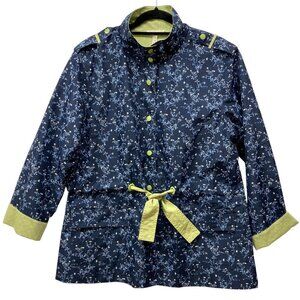 Matilda Jane Rain Jacket, Size Large, Brighten the Day Floral and Dot, Colorful‎